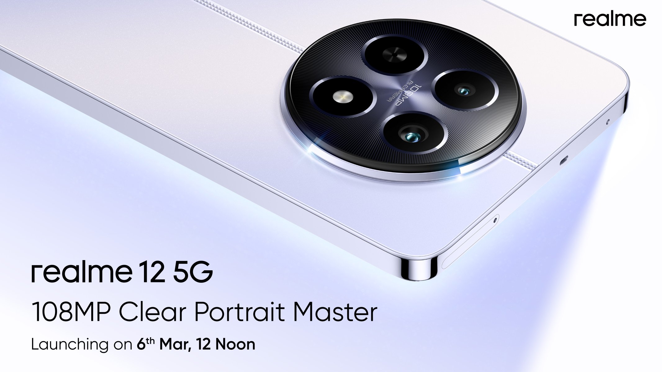 Ya es oficial: el realme 12 con cámara de 108 MP debutará el 6 de marzo Ya es oficial: el realme 12 con cámara de 108 MP debutará el 6 de marzo