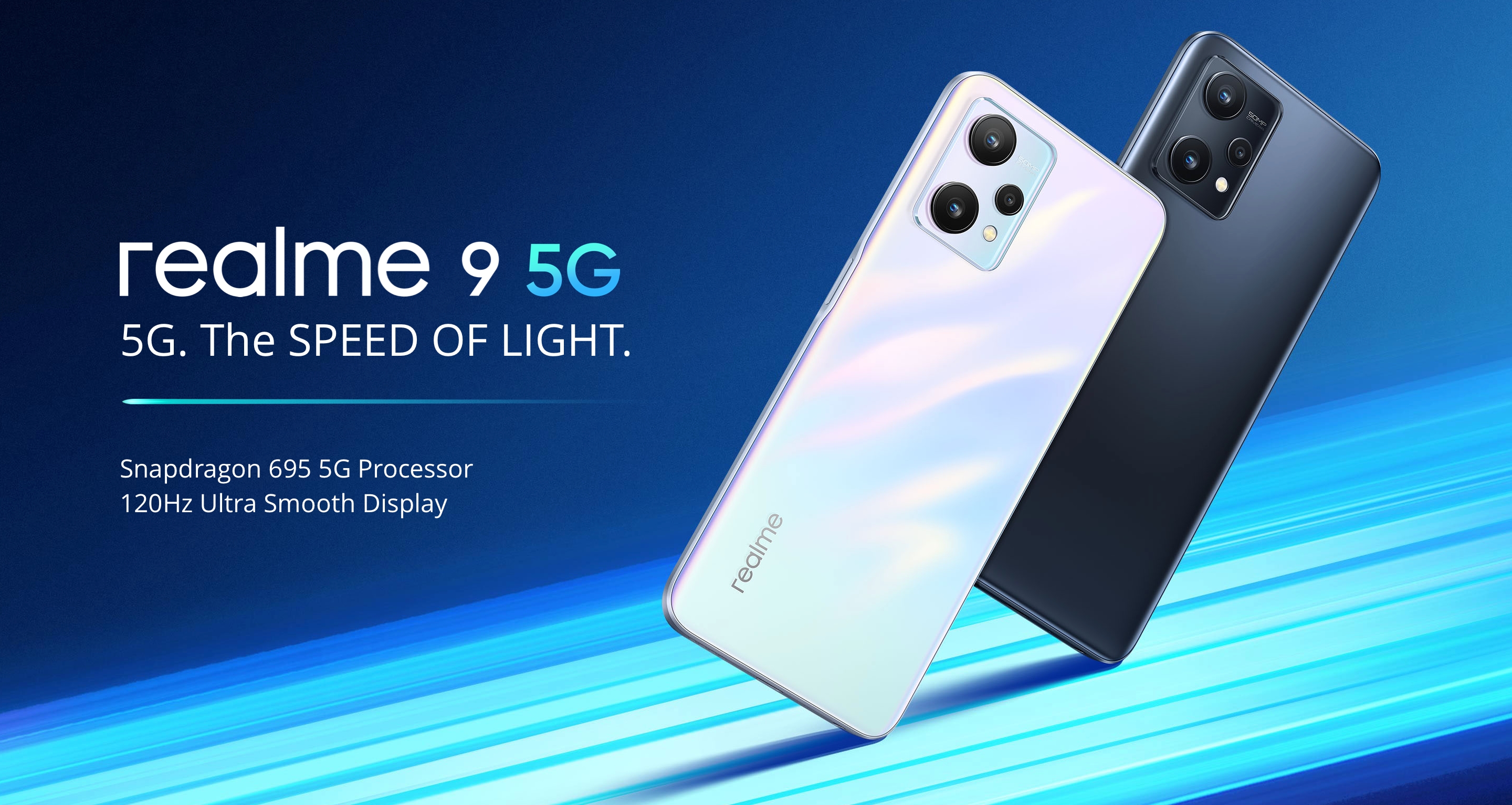 realme 9 5G con chip Snapdragon 695 y pantalla de 120Hz "iluminada" en el sitio web oficial europeo de la compañía realme 9 5G con chip Snapdragon 695 y pantalla de 120Hz "iluminada" en el sitio web oficial europeo de la compañía