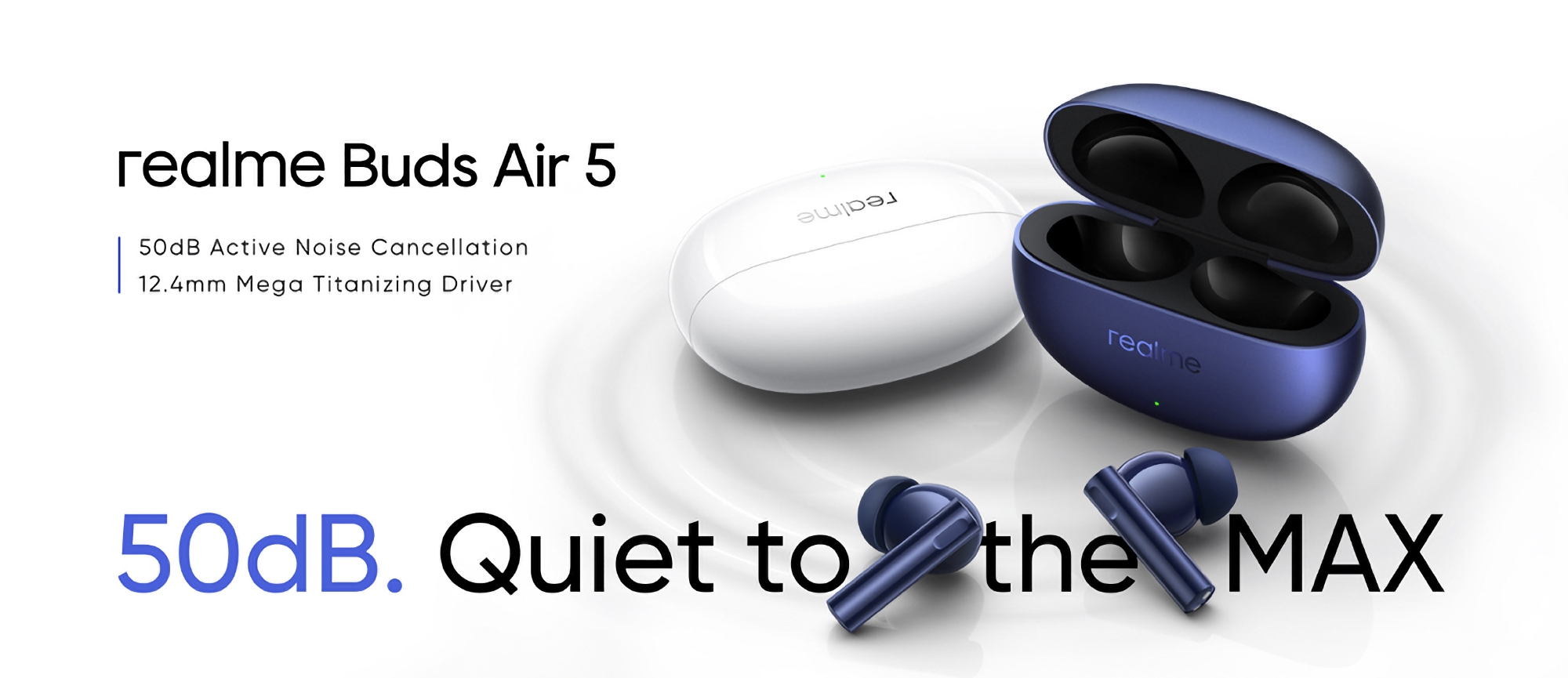 realme Buds Air 5: transductores de 12,4 mm, ANC, protección IPX7 y hasta 38 horas de batería por 39 dólares. realme Buds Air 5: transductores de 12,4 mm, ANC, protección IPX7 y hasta 38 horas de batería por 39 dólares.