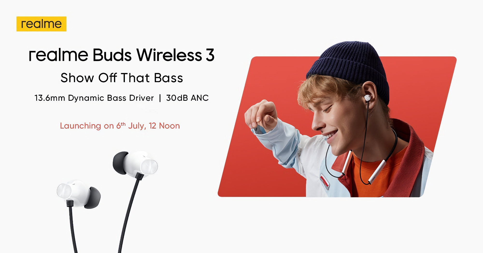 realme presentará los auriculares Buds Wireless 3 con ANC y Spatial Audio por menos de 40 dólares el 6 de julio realme presentará los auriculares Buds Wireless 3 con ANC y Spatial Audio por menos de 40 dólares el 6 de julio