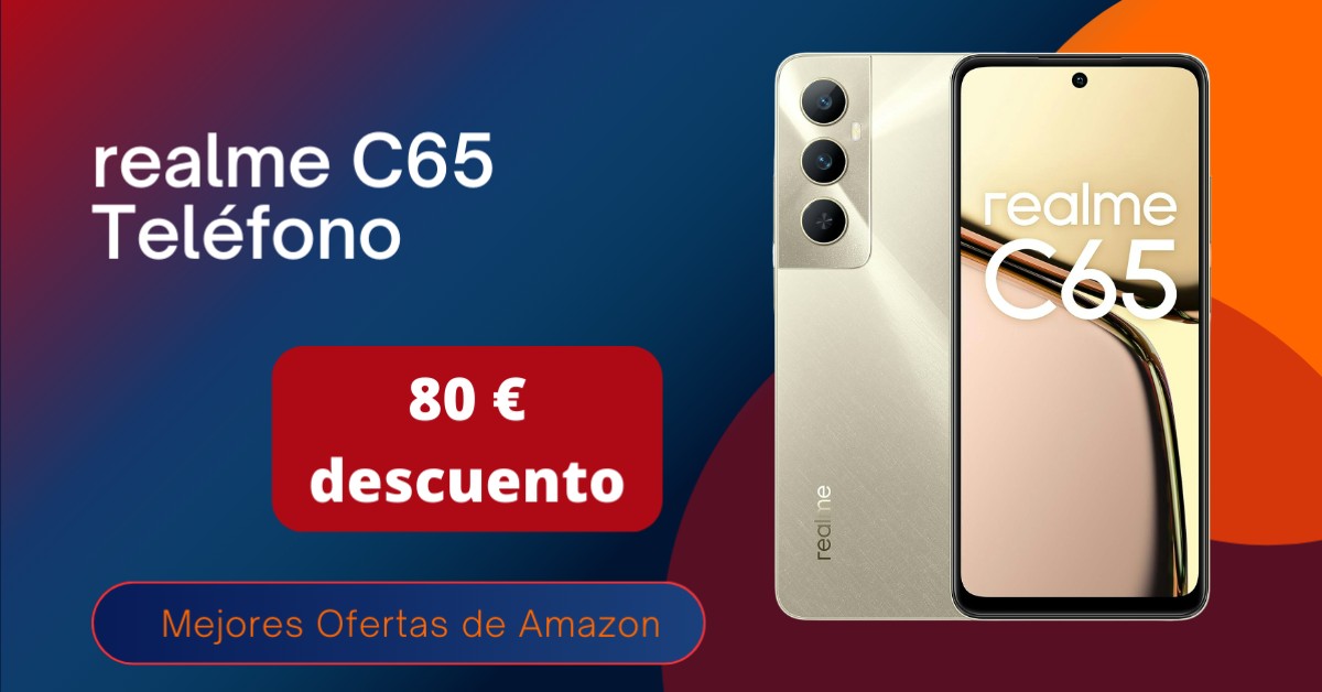 Realme C65 Teléfono con un descuento de 80€! Realme C65 Teléfono con un descuento de 80€!