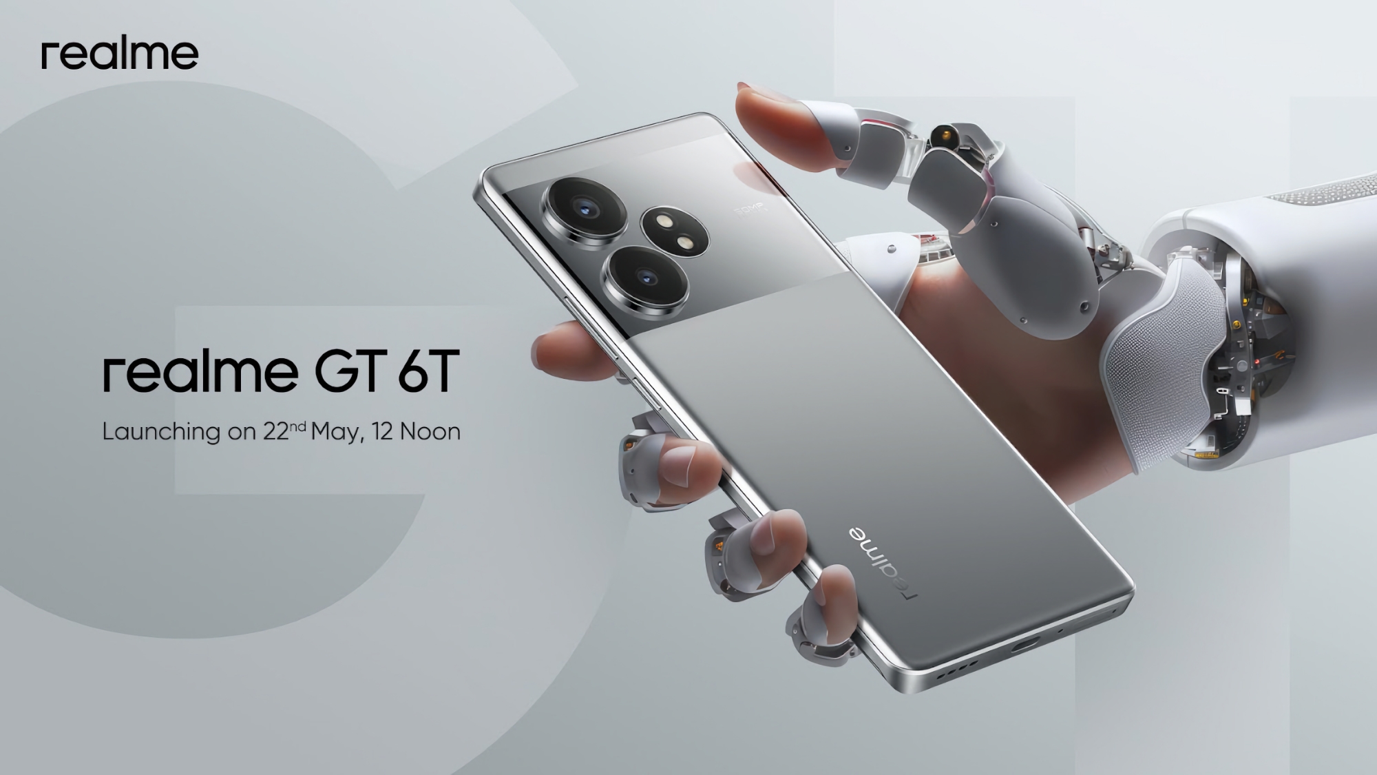 Ya es oficial: el realme GT 6T con pantalla OLED de 120Hz, chip Snapdragon 7+ Gen 3 y batería de 5.500mAh debutará el 22 de mayo Ya es oficial: el realme GT 6T con pantalla OLED de 120Hz, chip Snapdragon 7+ Gen 3 y batería de 5.500mAh debutará el 22 de mayo