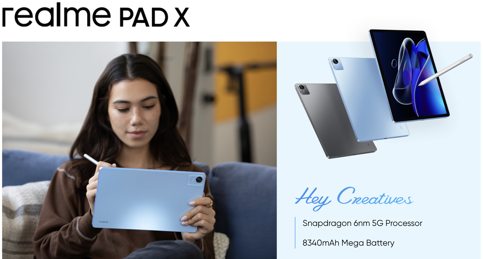 el realme Pad X se lanza fuera de China: tableta con pantalla 2K de 11 pulgadas, 5G y chip Snapdragon 695, con un precio desde 251 dólares el realme Pad X se lanza fuera de China: tableta con pantalla 2K de 11 pulgadas, 5G y chip Snapdragon 695, con un precio desde 251 dólares