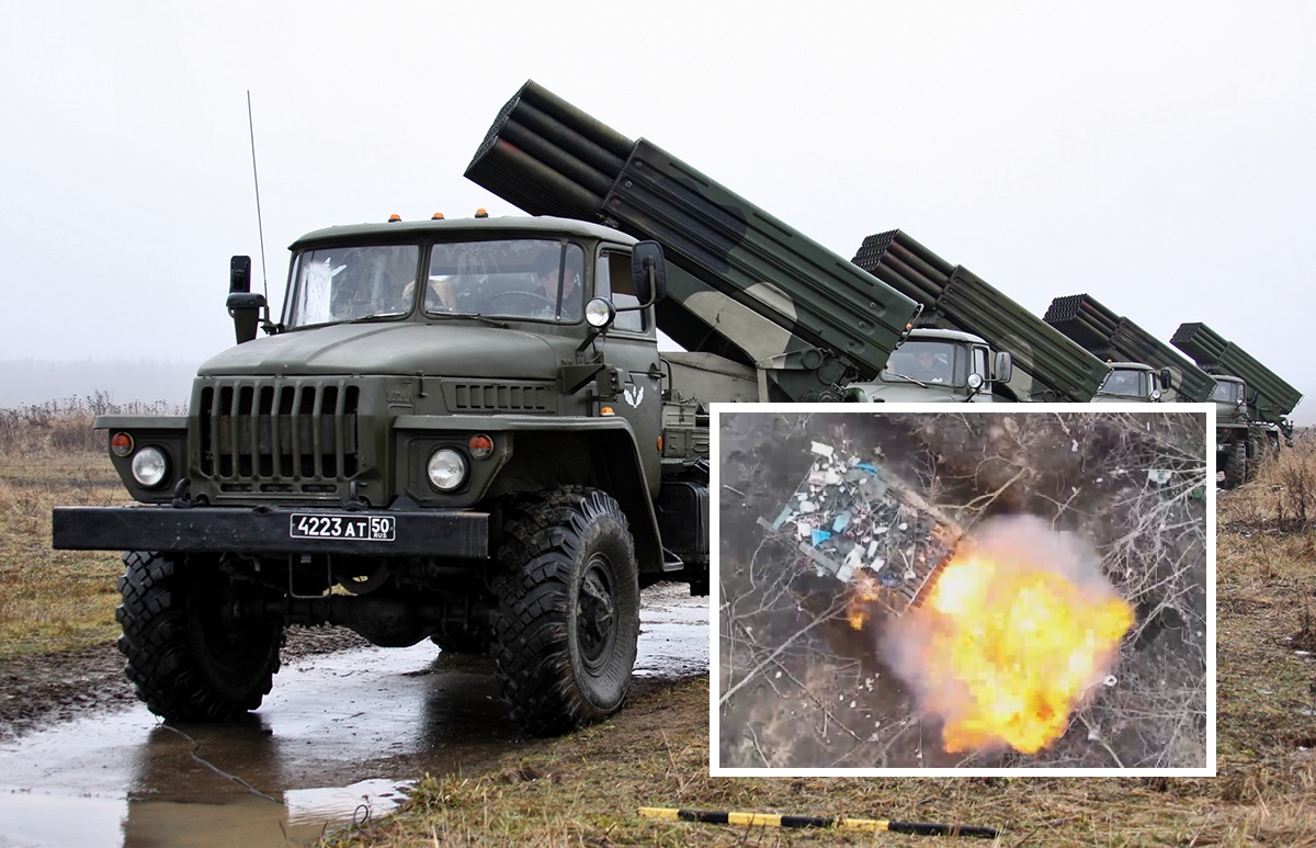 DJI Mavic destruye un lanzacohetes múltiple ruso BM-21 Grad DJI Mavic destruye un lanzacohetes múltiple ruso BM-21 Grad