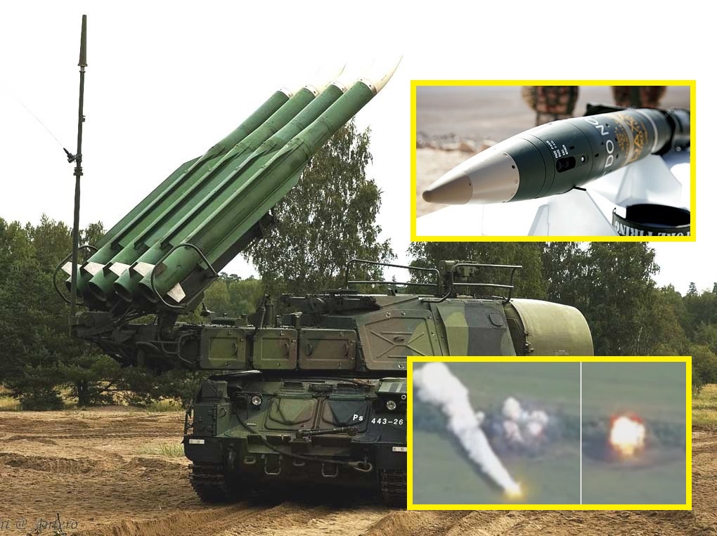 Las Fuerzas de Defensa ucranianas destruyen el sistema de misiles tierra-aire Buk con munición guiada de precisión M982 Excalibur, valorada en 100.000 dólares