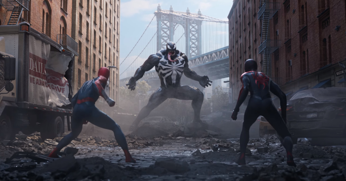 Sony, durante el partido de la NFL, mostró un anuncio cinematográfico de 1 minuto de Marvel's Spider-Man 2, donde tiene lugar la batalla con Venom Sony, durante el partido de la NFL, mostró un anuncio cinematográfico de 1 minuto de Marvel's Spider-Man 2, donde tiene lugar la batalla con Venom