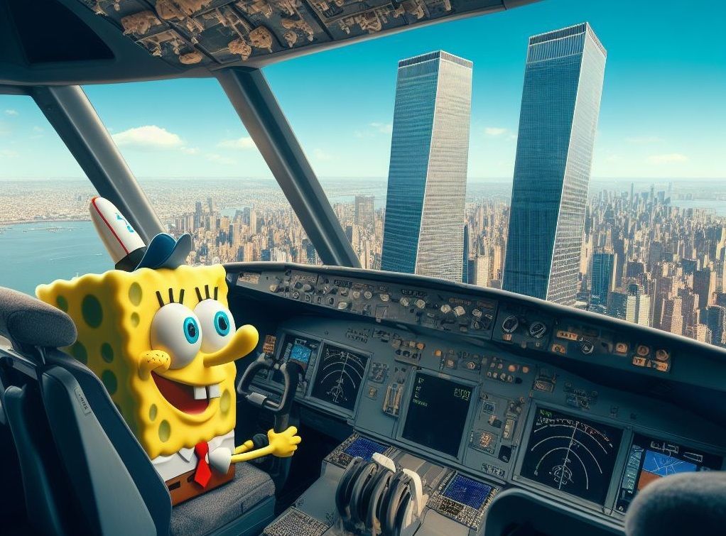 Los usuarios de Bing Image Creator han generado una imagen del atentado terrorista del 11-S, con Mickey Mouse y Bob Esponja pilotando el avión Los usuarios de Bing Image Creator han generado una imagen del atentado terrorista del 11-S, con Mickey Mouse y Bob Esponja pilotando el avión