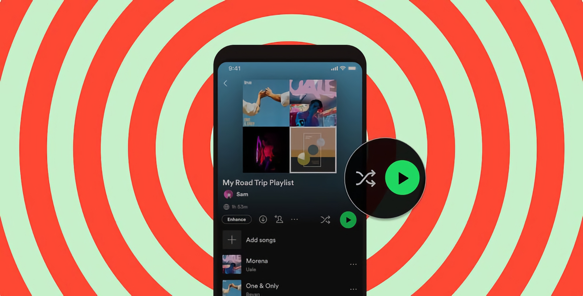 Spotify separará los botones "Play" y "Shuffle" para los suscriptores Premium