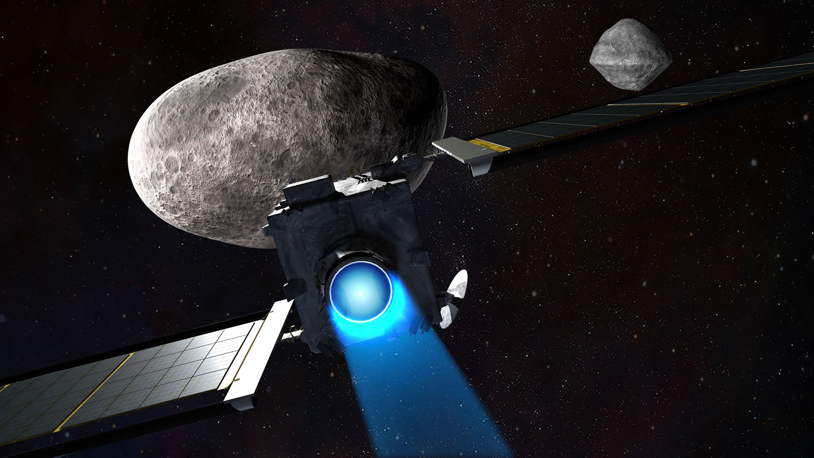 La próxima noche, la sonda kamikaze DART se estrellará contra un asteroide para cambiar su trayectoria; la colisión será observada por los telescopios James Webb y Hubble y por el público en línea La próxima noche, la sonda kamikaze DART se estrellará contra un asteroide para cambiar su trayectoria; la colisión será observada por los telescopios James Webb y Hubble y por el público en línea