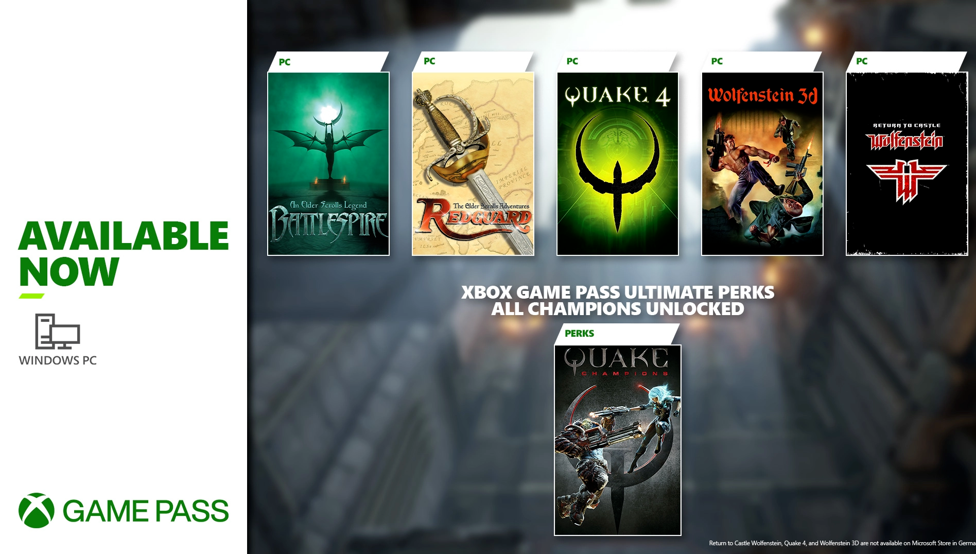 Los clásicos Quake 4 y Wolfenstein se unen al catálogo de Game Pass en PC Los clásicos Quake 4 y Wolfenstein se unen al catálogo de Game Pass en PC
