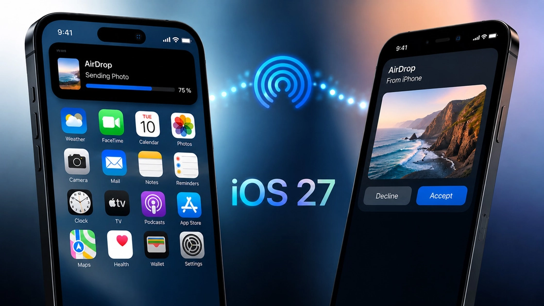 AirDrop en iOS 27: Apple promete un 80% más de velocidad, los tests dicen 69%