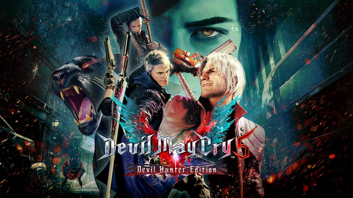 Devil May Cry 5: Devil Hunter Edition en Nintendo Switch 2, con rendimiento estable a 60 FPS en modo portátil.