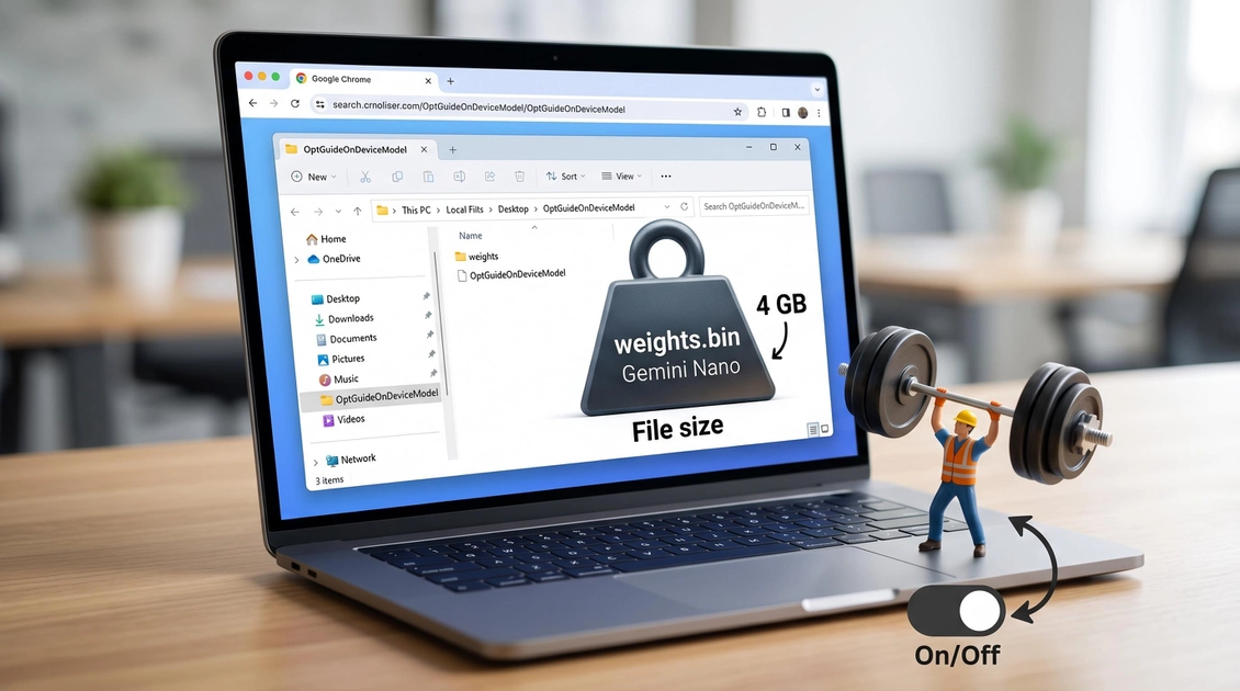 Chrome 147 descarga en secreto 4 GB de IA en tu disco sin pedirte permiso