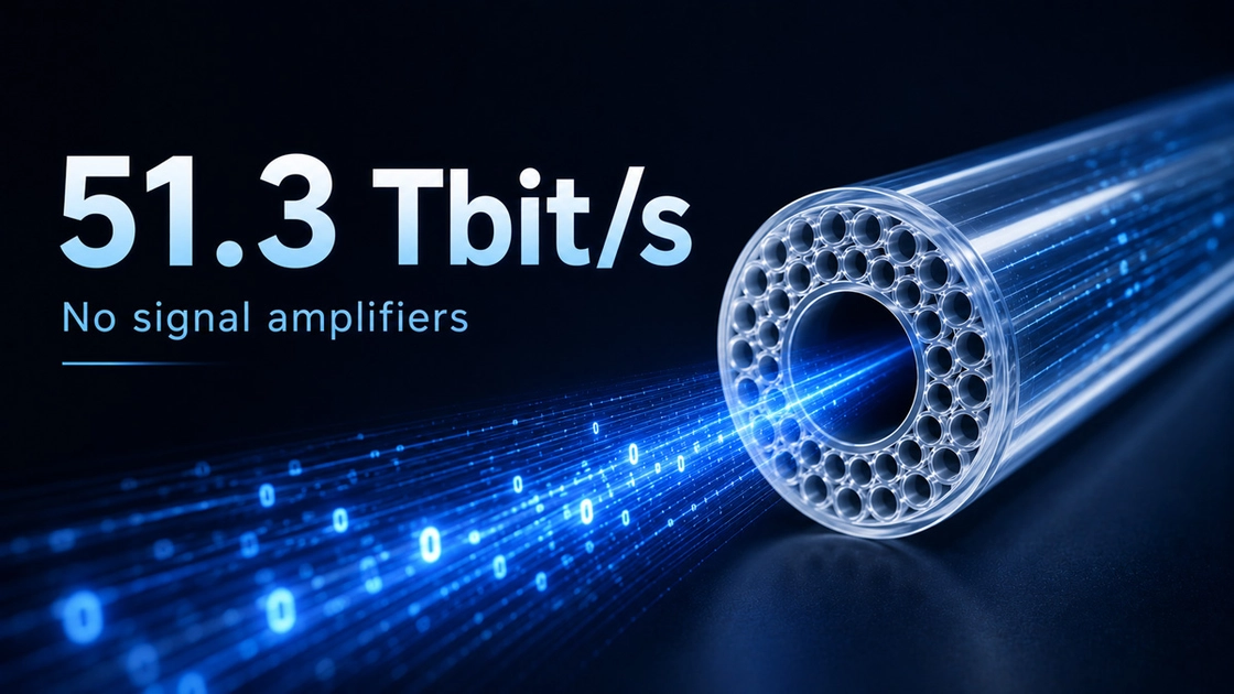 China bate el récord mundial de transmisión en fibra de núcleo hueco con 51,3 Tbps