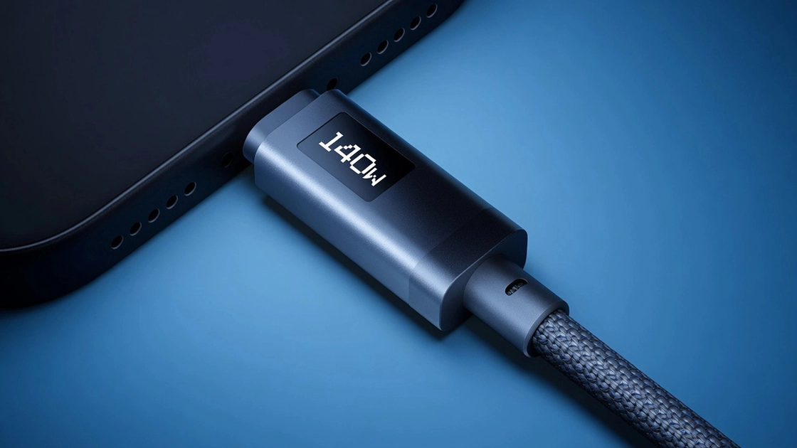 DJI lanza un cable USB-C de 240 W con pantalla para monitorizar la carga en tiempo real