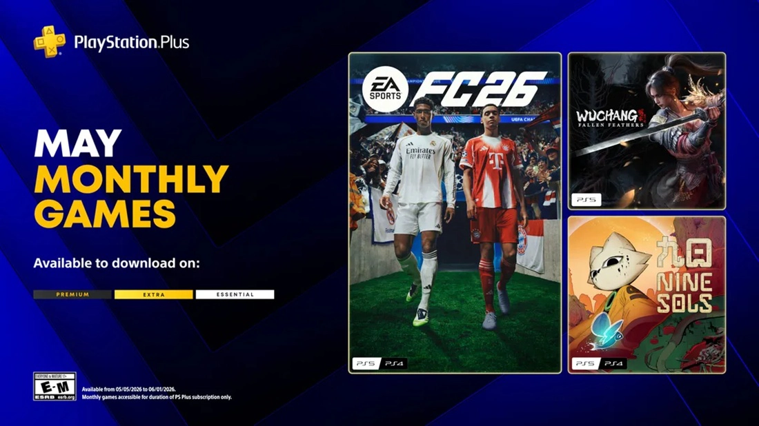 PS Plus de mayo: EA Sports FC 26, Wuchang y Nine Sols llegan el 5 de mayo