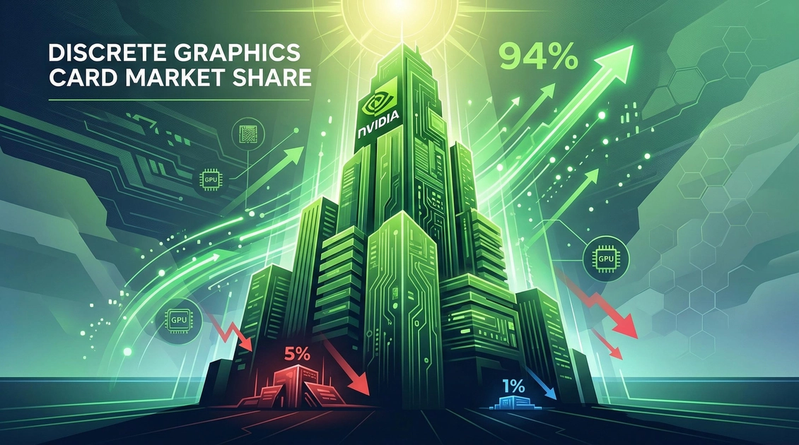 Participaciones de mercado de tarjetas gráficas Q4 2025