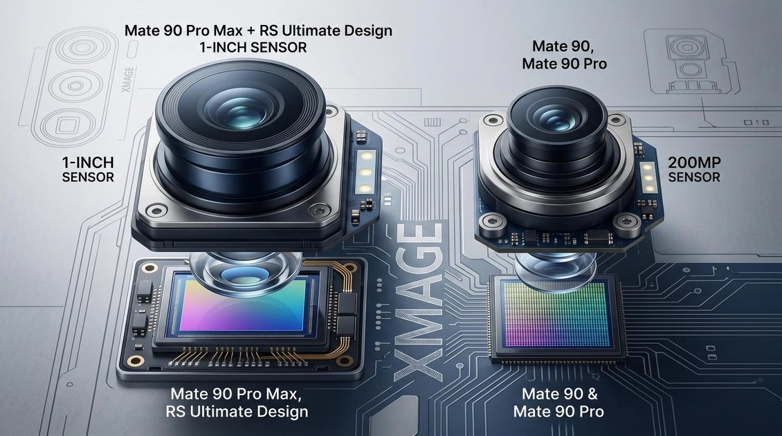 Huawei Mate 90: sensor de 1 pulgada vs 200 MP, dos filosofías en un mismo teléfono