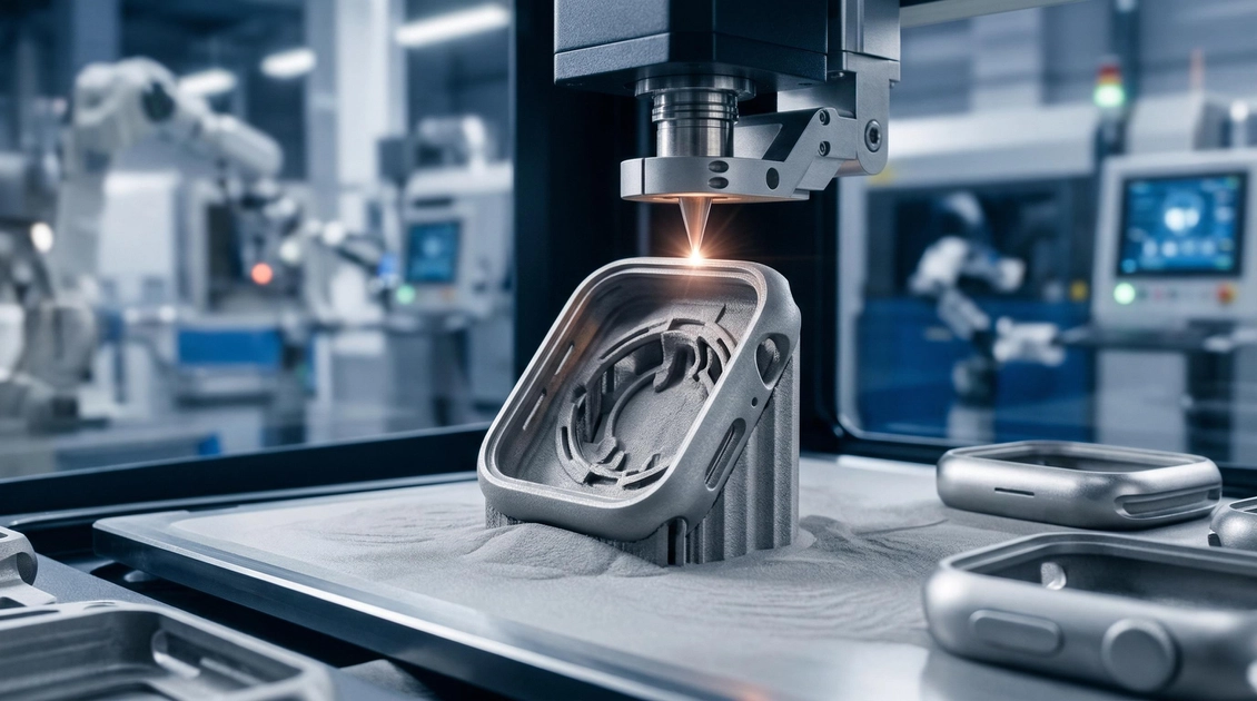 Proceso de preparación de una carcasa de Apple Watch de aluminio