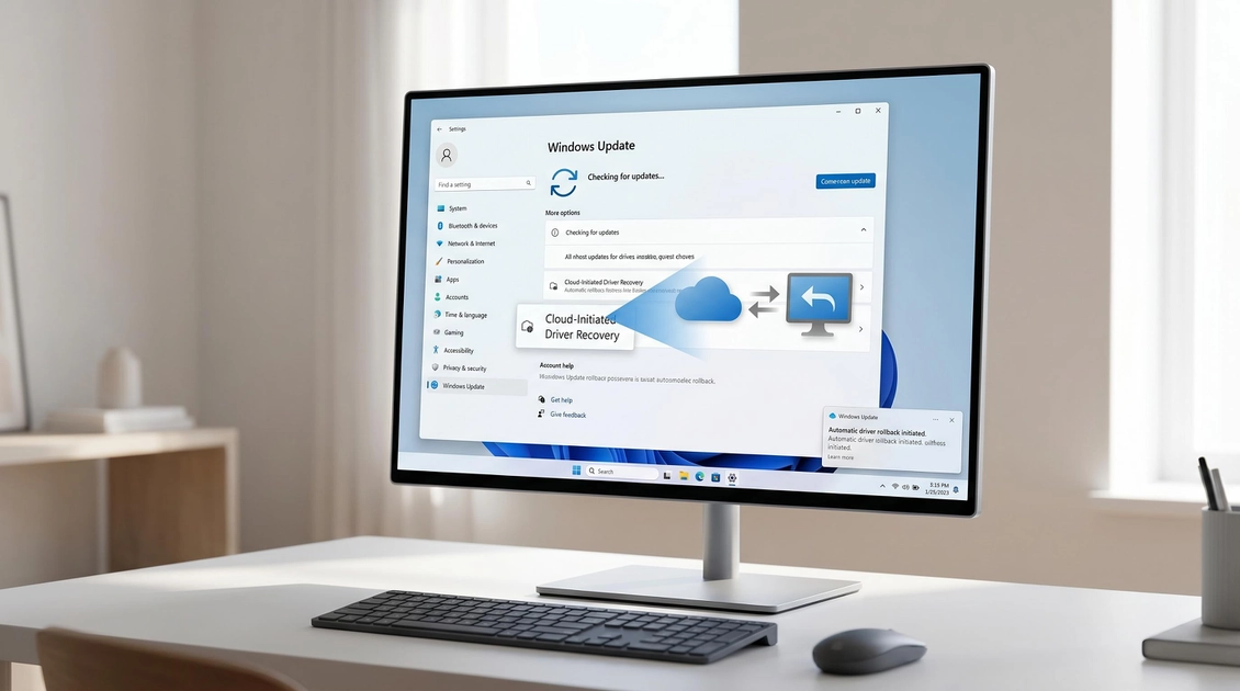 Windows se autorepara: Microsoft lanza el rollback automático de controladores desde la nube
