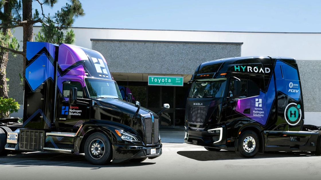 Camiones pesados de hidrógeno en las carreteras de EE. UU. Foto: Toyota Motor