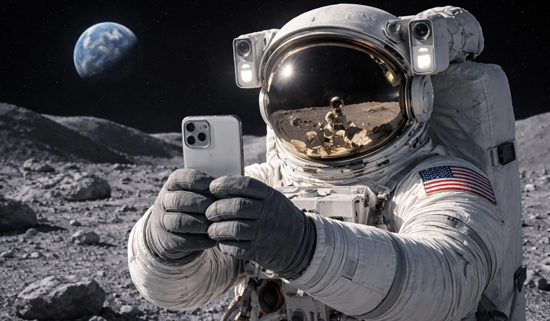 Selfie cerca de la Luna: Un nuevo paso adelante para la humanidad y la tecnología