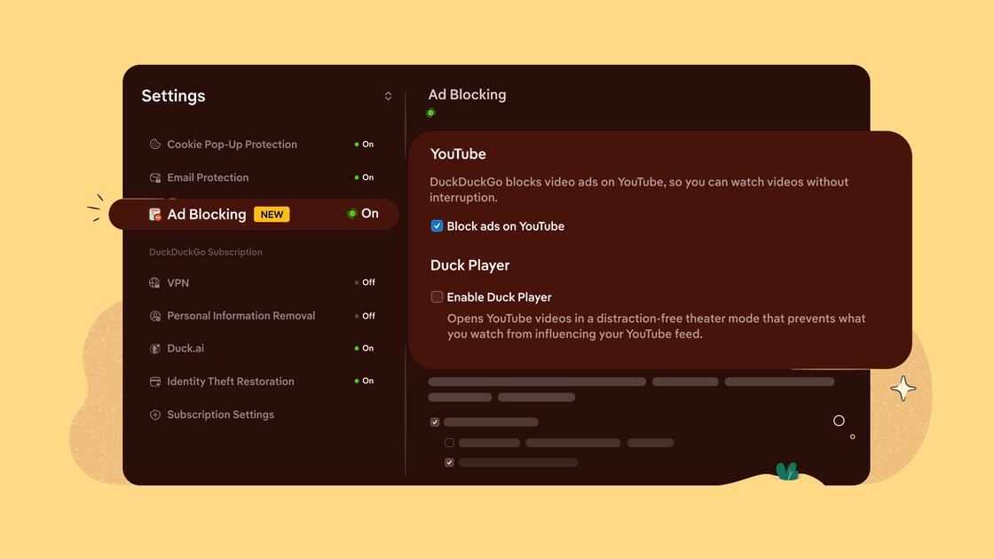 DuckDuckGo bloquea ahora los anuncios de vídeo en YouTube desde su navegador