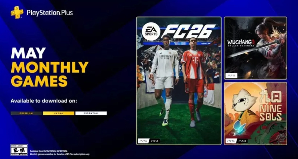 EA Sports FC 26, Wuchang: Fallen Feathers y Nine Sols, los juegos de PlayStation Plus de mayo de 2026.