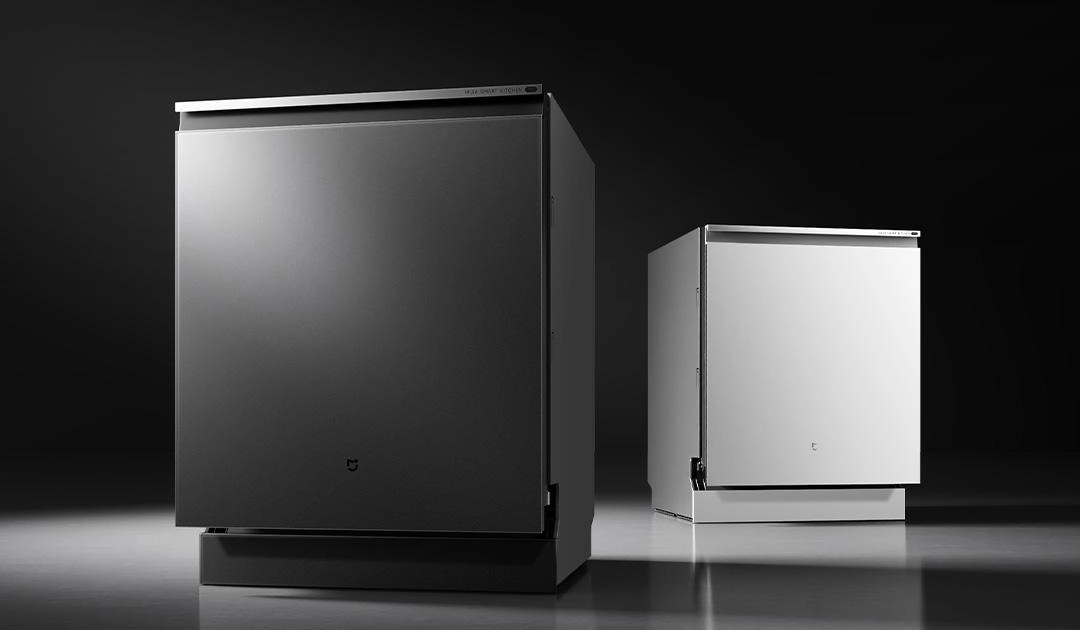 El Mijia Smart Dishwasher Pro 18 empotrado en un mueble de cocina. Ilustración: Xiaomi