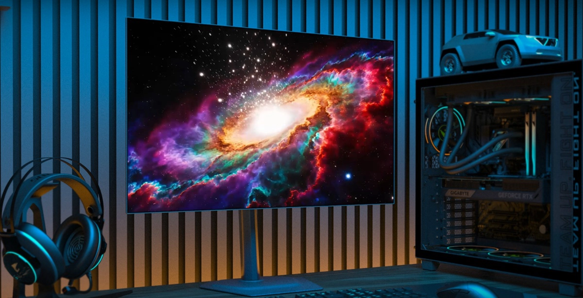El panel WOLED con recubrimiento RealBlack Glossy y tecnología MLA+ es el elemento central del GO27Q24G.
