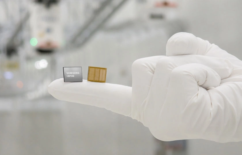 La nueva memoria HBM4E de Samsung. Ilustración: Samsung