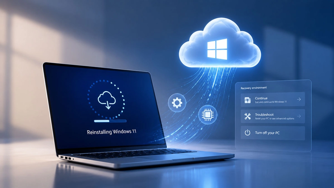 Recuperación del sistema desde la nube. Ilustración: Microsoft