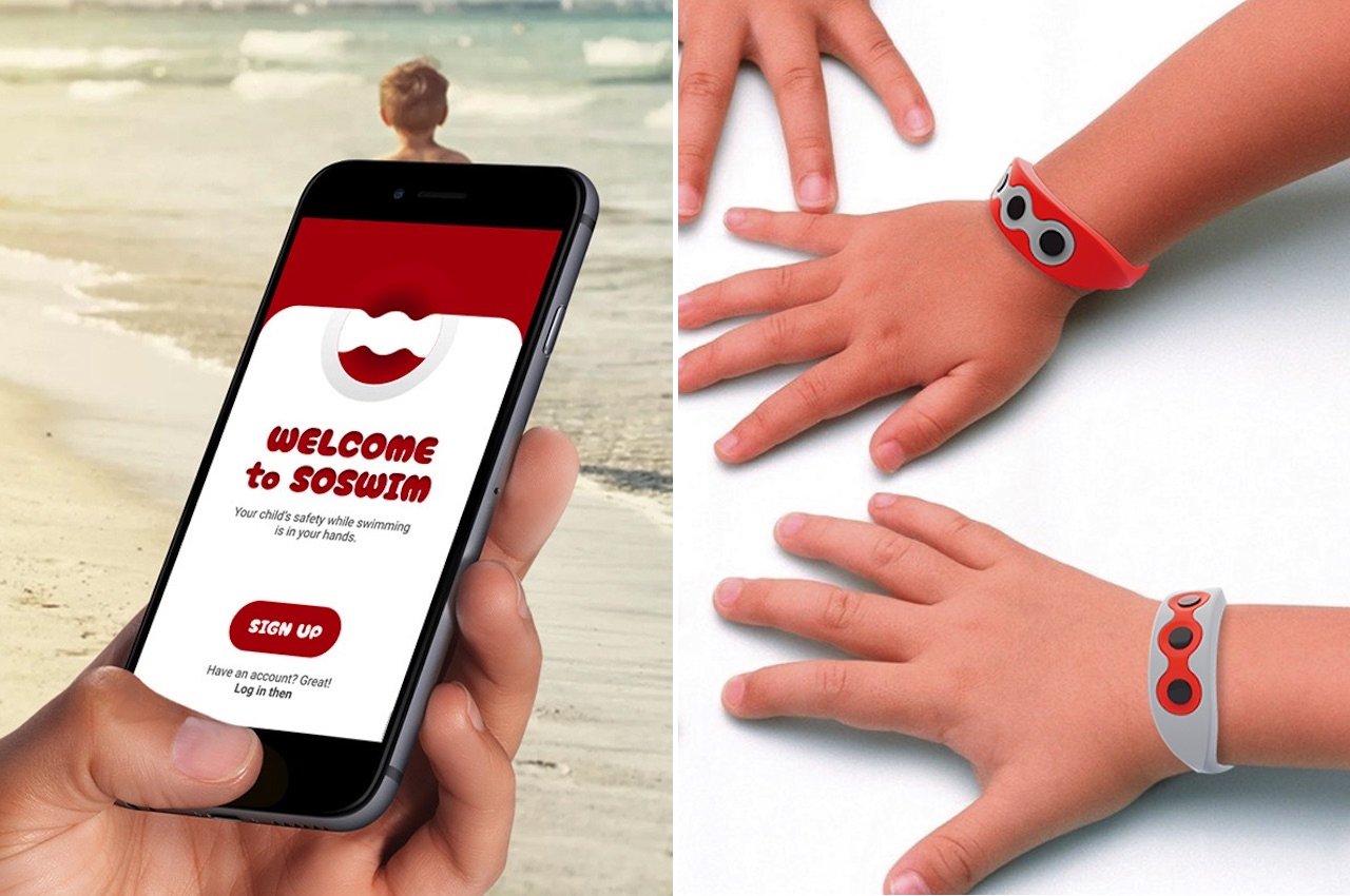 Brazalete de seguridad SOSwim para que los niños lo alerten de peligro y ahogamiento Brazalete de seguridad SOSwim para que los niños lo alerten de peligro y ahogamiento