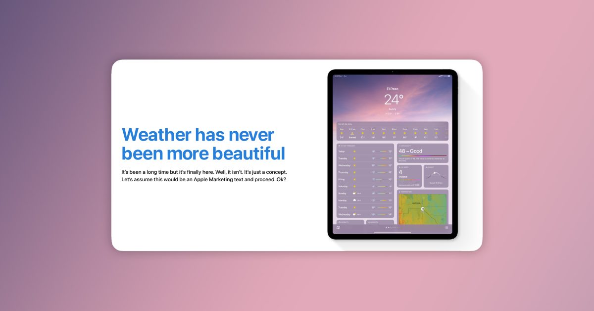 El iPad todavía necesita una aplicación meteorológica: así es como debería verse El iPad todavía necesita una aplicación meteorológica: así es como debería verse