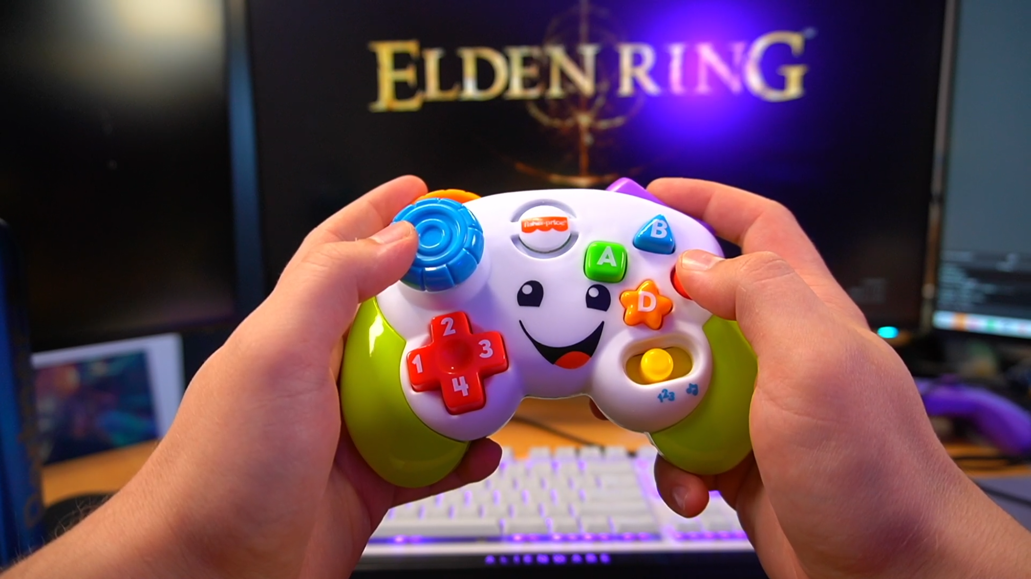 Elden Ring es más difícil con un controlador de juguete Fisher-Price modificado