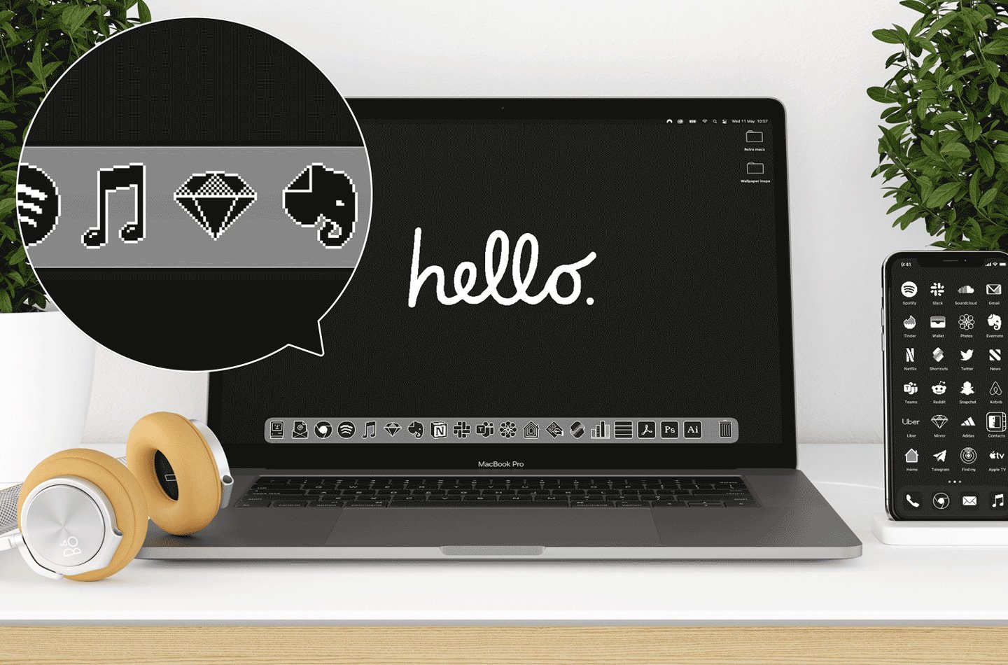 ¡El tema Retro Macintosh con íconos le da a tu MacBook una vibra Apple vintage de 1984! ¡El tema Retro Macintosh con íconos le da a tu MacBook una vibra Apple vintage de 1984!
