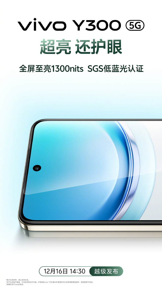 Diseño y pantalla del smartphone Vivo Y300 Diseño y pantalla del smartphone Vivo Y300
