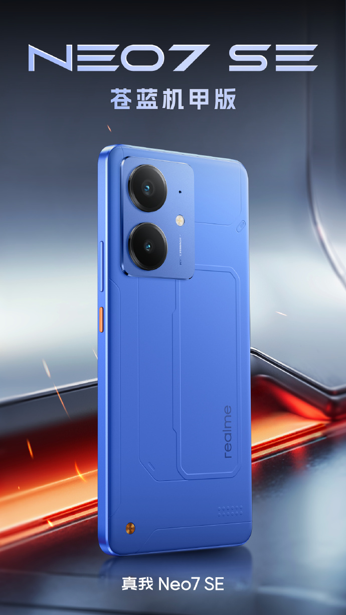 Smartphone Realme Neo7 SE en color azul Smartphone Realme Neo7 SE en color azul