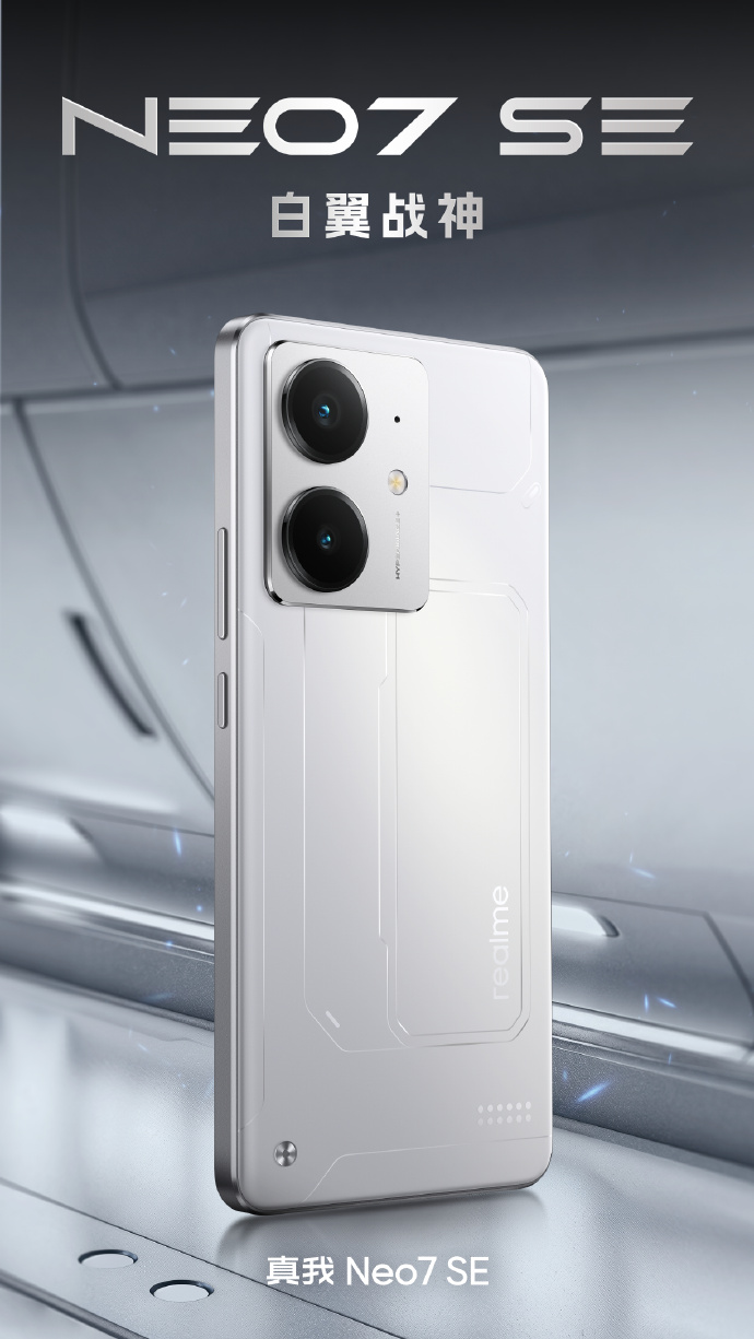 Smartphone Realme Neo7 SE en color blanco Smartphone Realme Neo7 SE en color blanco