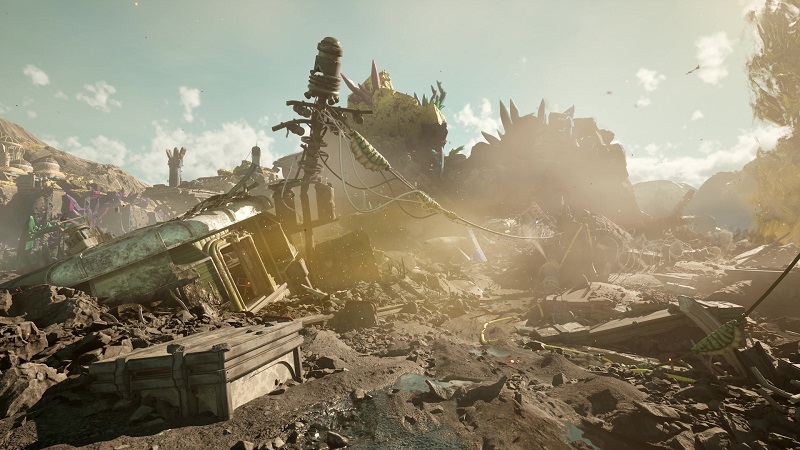 Asentamiento de Golden Ridge en The Outer Worlds 2. Asentamiento de Golden Ridge en The Outer Worlds 2.