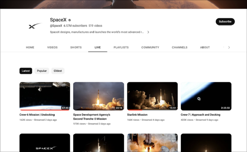 SpaceX ya no mostrará los lanzamientos de cohetes en YouTube: las emisiones se trasladan a la red social X