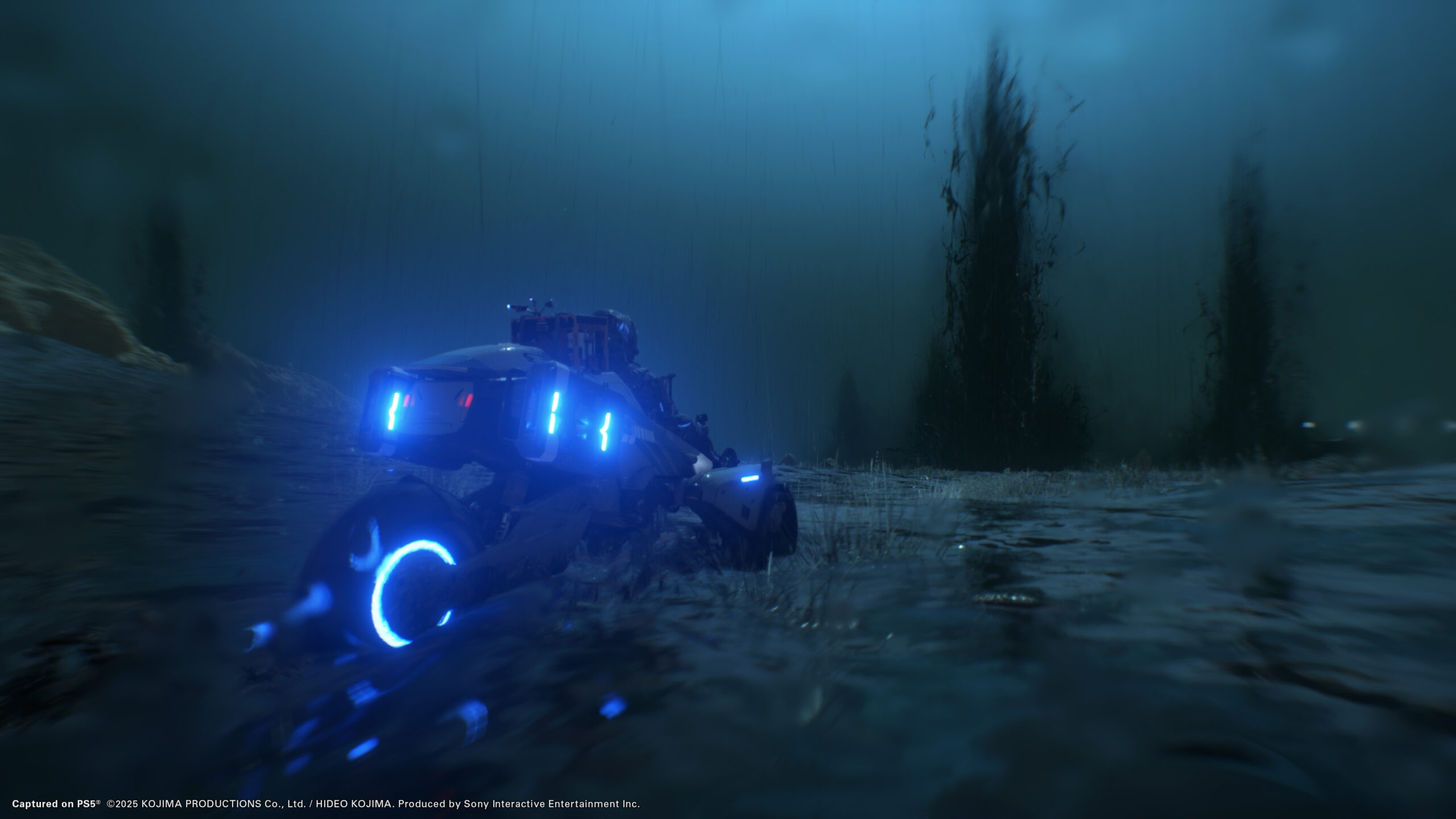 Captura de pantalla de Death Stranding 2: On the Beach, que muestra nuevos e impresionantes paisajes