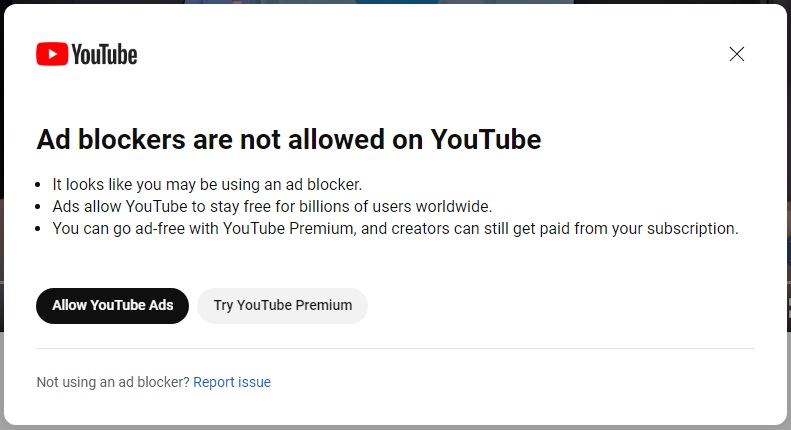 YouTube está probando anulaciones de bloqueadores de anuncios. Los usuarios pueden tener que suscribirse por una cuota para su propia comodidad-2