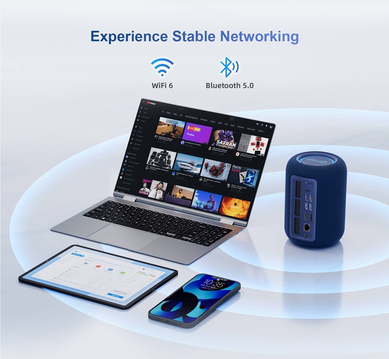 miniordenador GTBox T1 con diseño de altavoz Bluetooth