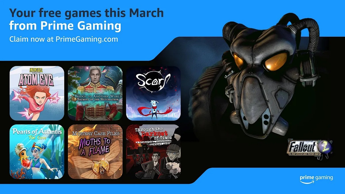 Los suscriptores de Prime Gaming recibirán ocho juegos gratis en marzo, entre ellos Fallout 2 Los suscriptores de Prime Gaming recibirán ocho juegos gratis en marzo, entre ellos Fallout 2