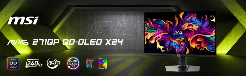MAG 271QPX X24. Ilustración: MSI Ilustración del monitor MAG 271QPX X24 de MSI