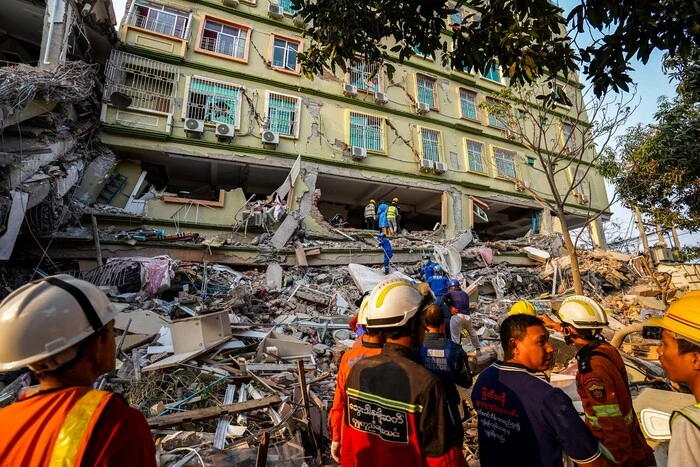 El fuerte terremoto que sacudió Myanmar el viernes 28 de marzo. Ilustración: Reuters Fuerte terremoto en Myanmar