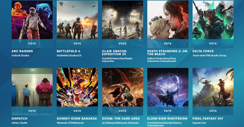 Ganadores de la categoría 'Voz de los Jugadores' en TGA 2025