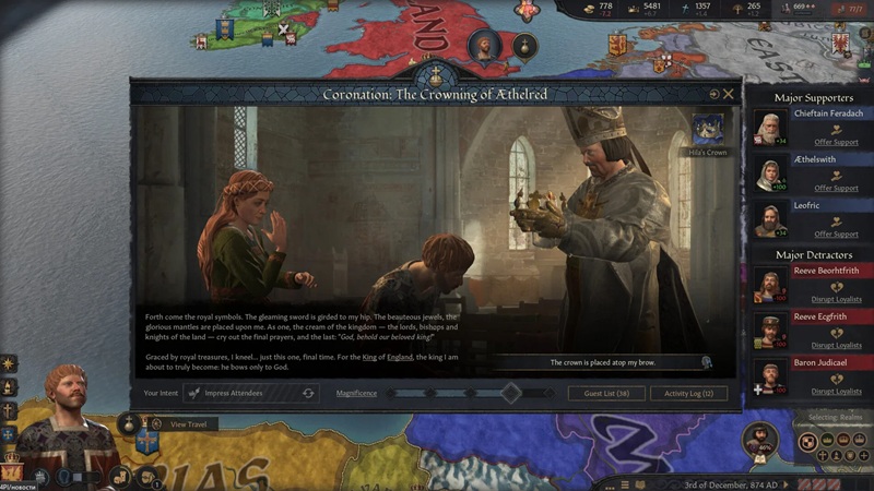 La Ceremonia de Coronación en Crusader Kings III