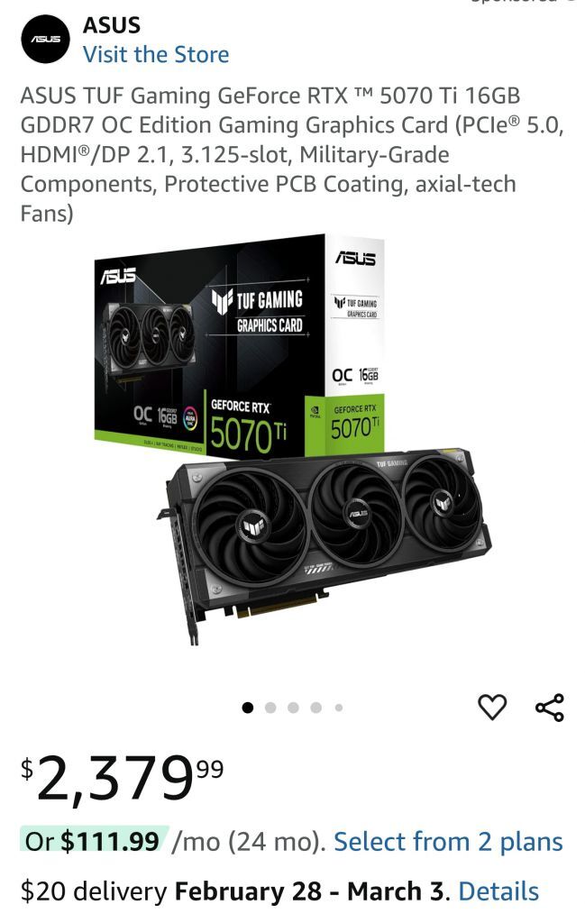 GPU GeForce RTX 5070 Ti GPU GeForce RTX 5070 Ti